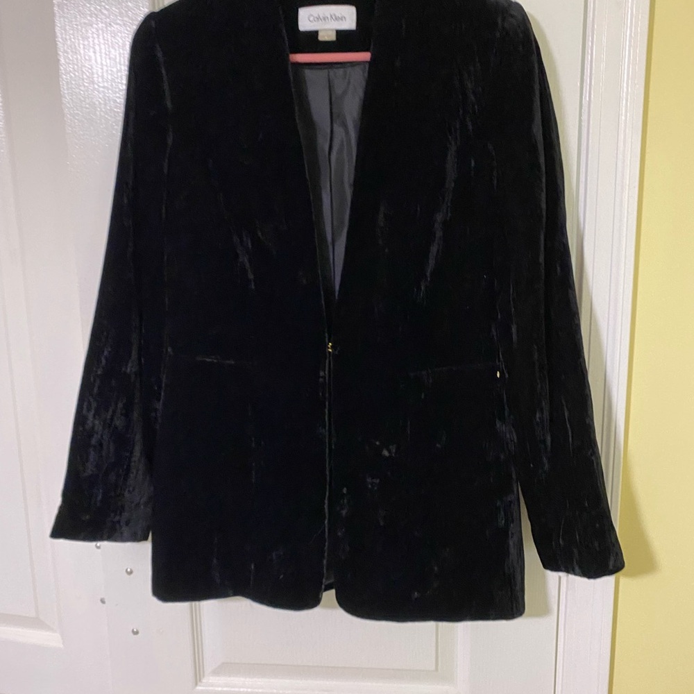 Calvin Klein Women's Black Velvet Jacket